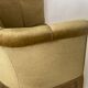 Mid century gold fringed velvet tub armchair
