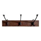 Carved Art Nouveau Coat Rack in Carved Oak