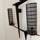 Pair of sculpted lacquered bronze wall lights, Arlus