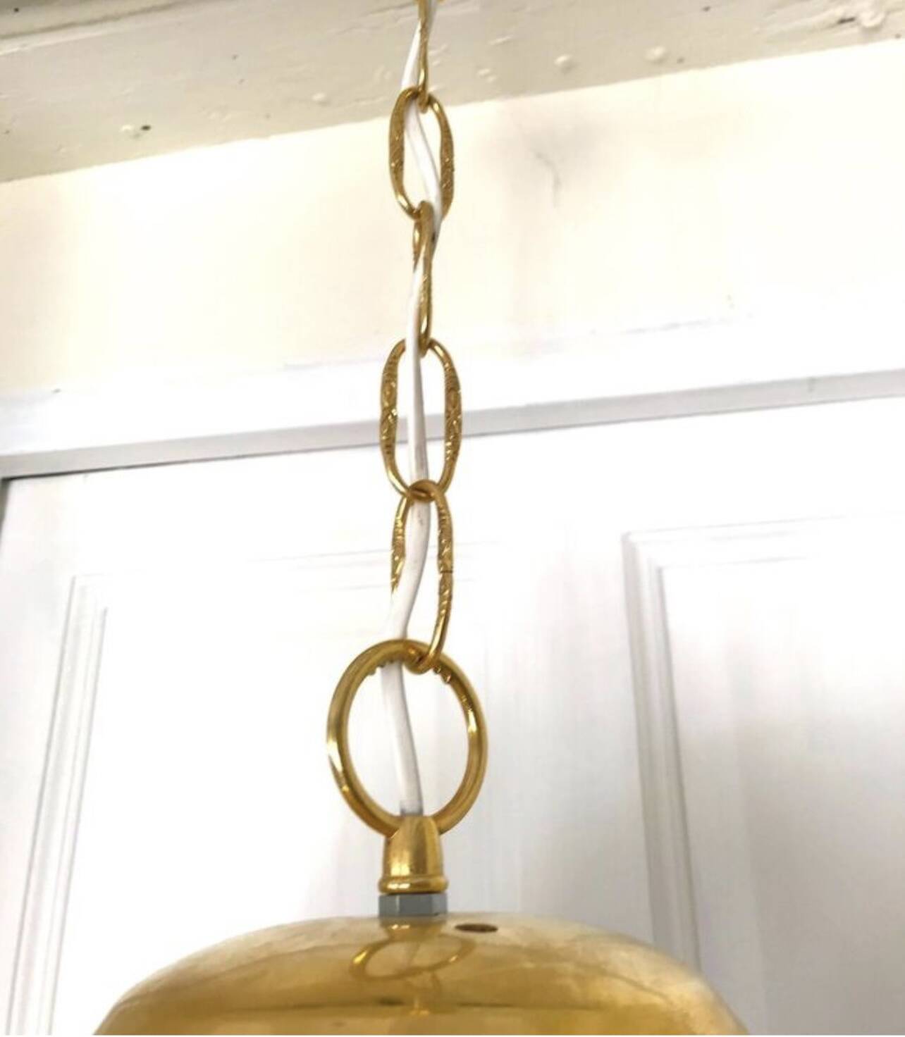 Vistosi Globe two-tone murano glass, Italy 1980