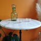 Marble and cast iron bistro table