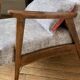 Pair of Scandinavian feet compasses armchairs