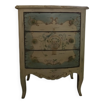 Distressed blue chest of drawers PM