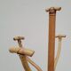 Vintage rattan coat rack - 1950s