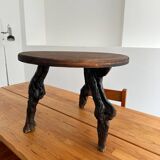 Brutalist wooden coffee table