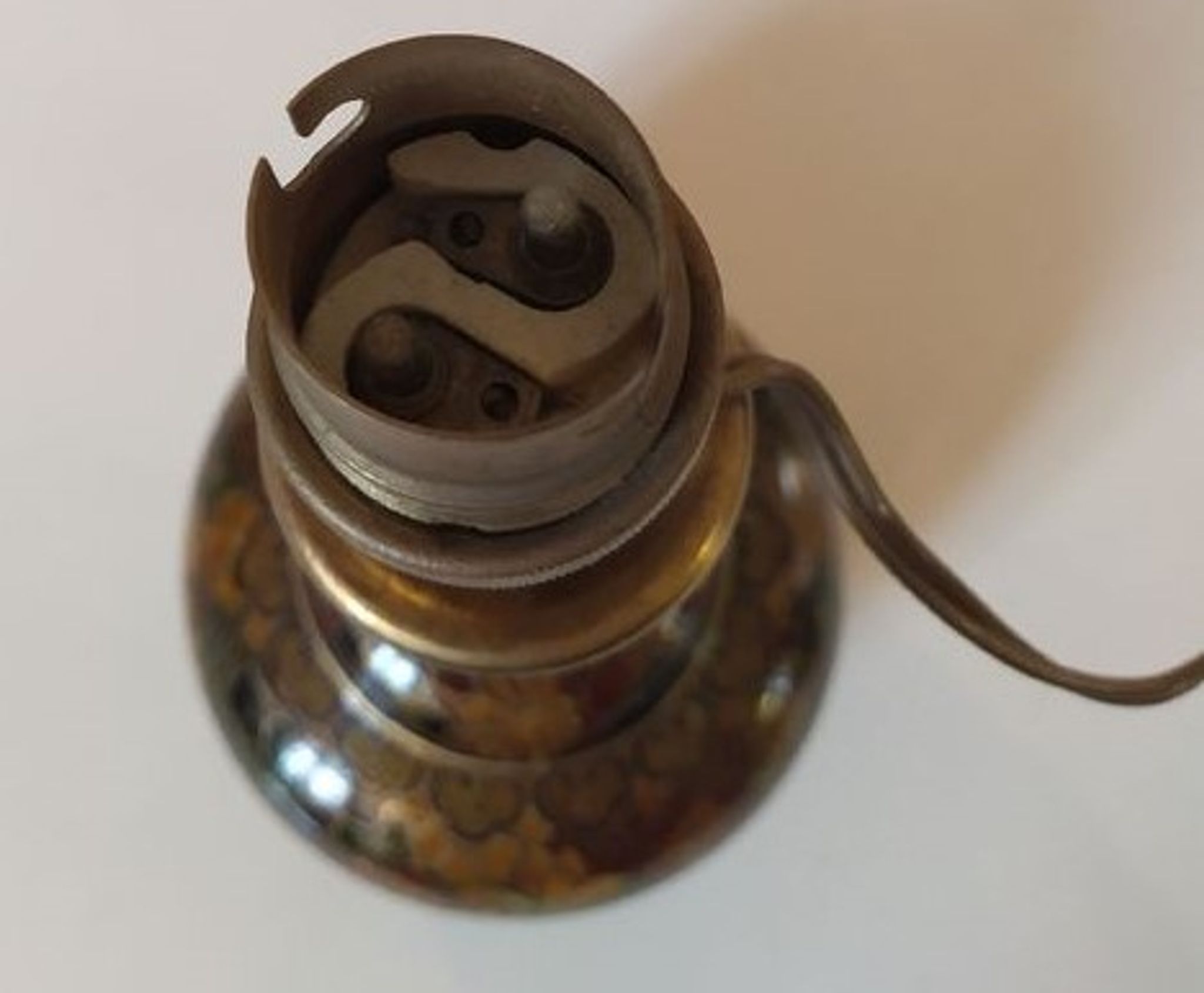 Pied de lampe en email cloisonné