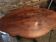 Violin table with 2 drawers in walnut.