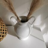 White vases with handles