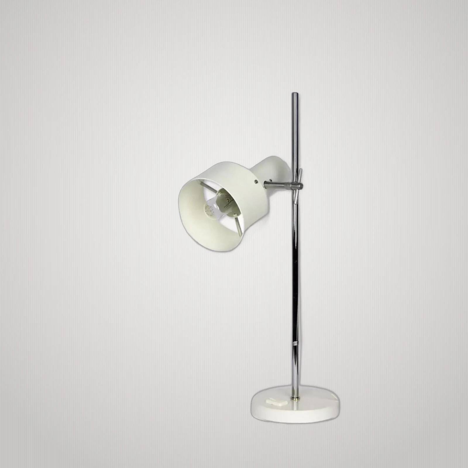 Alain richard - white desk lamp - guariche disderot era 1960