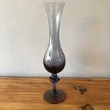 Old smoked glass vase