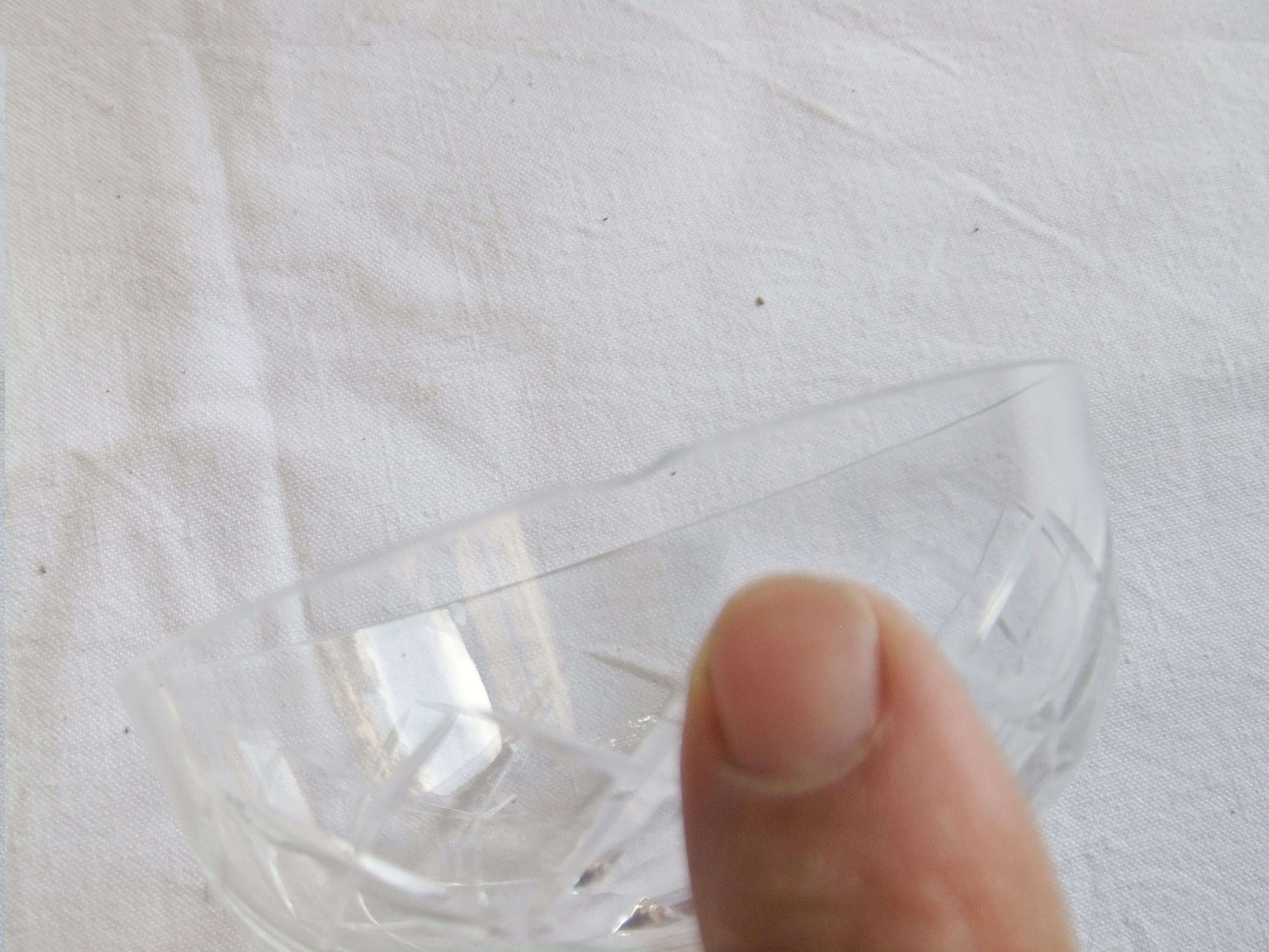 Service Champagne glass cut crystal lot of 11 stemmed glass