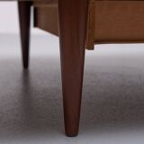 Magnifique méridienne en teck de style minimaliste, années 1950, Hollande