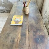 1950s oak farmhouse table with spindle legs