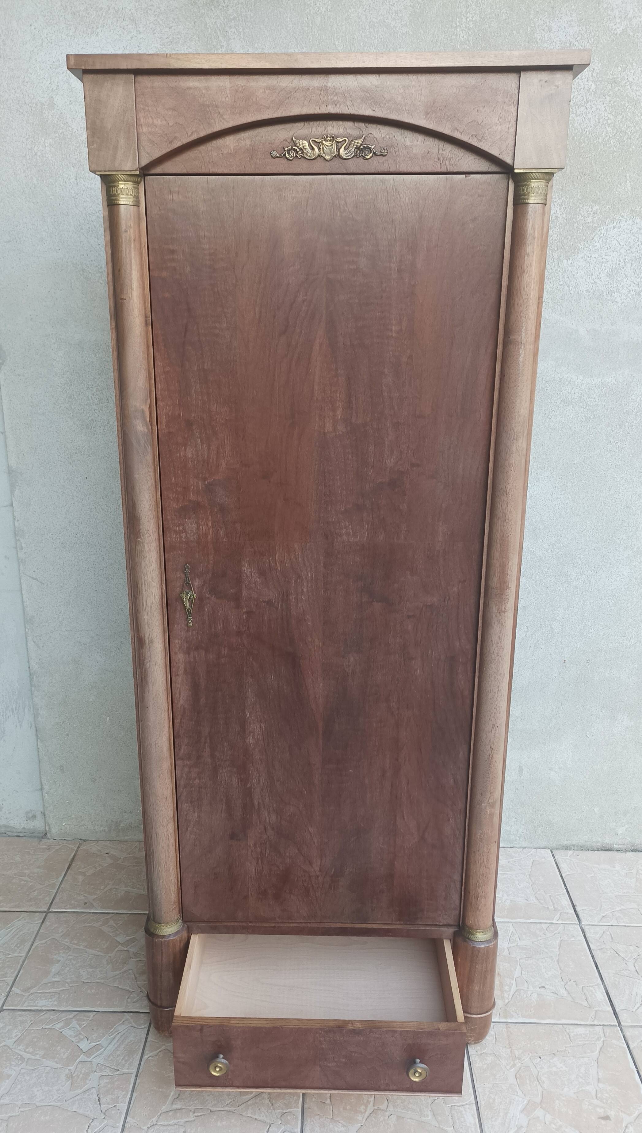 Small Empire style mahogany wardrobe