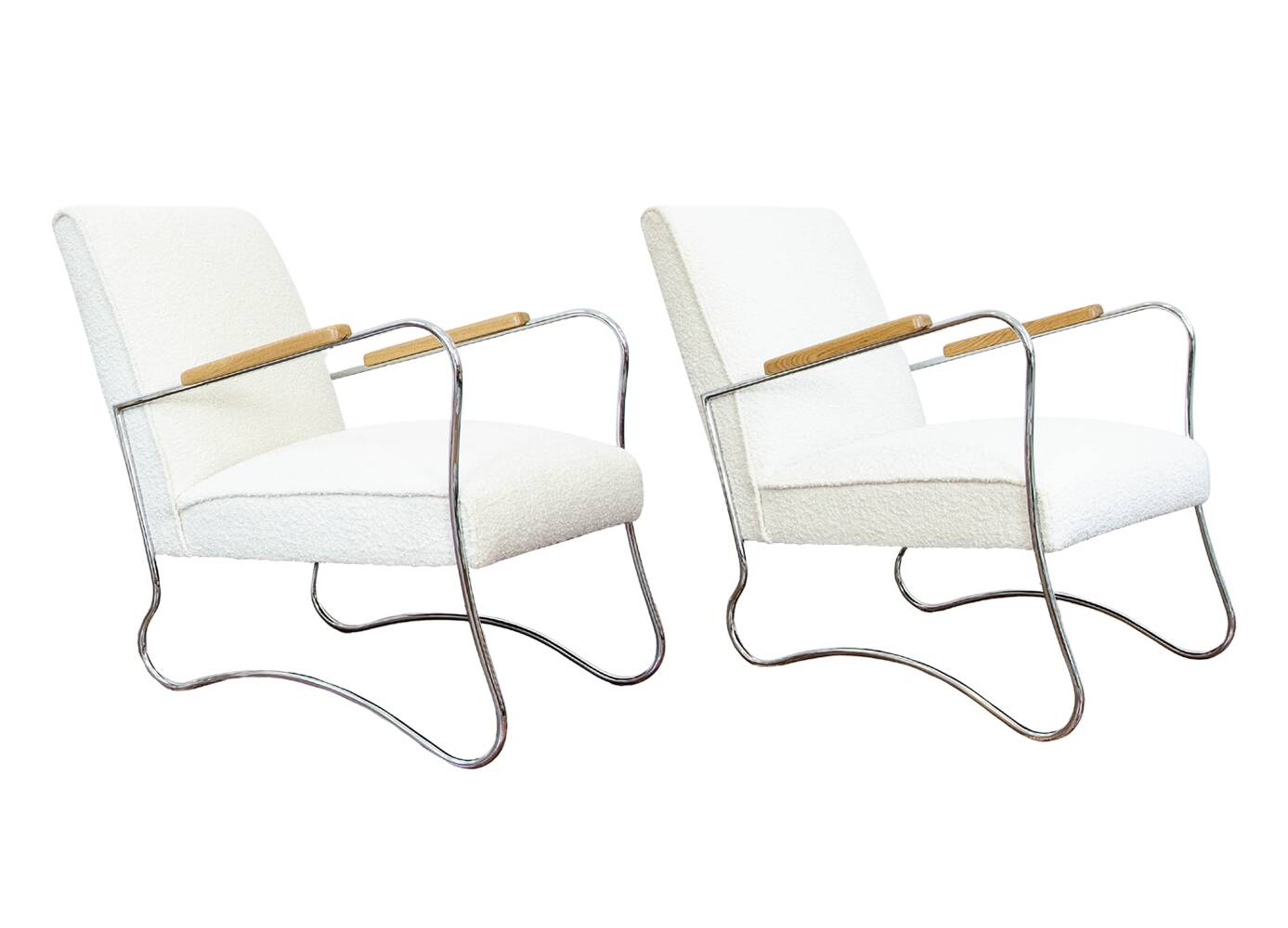 Chaises en métal par Wschód, années 1950, Pologne, ensemble de 2