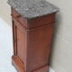 Louis Philippe period bedside or extra furniture in dark oak.