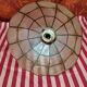 Mother-of-pearl and brass chandelier lampshade