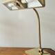 1970s brass banker’s desk lamp
