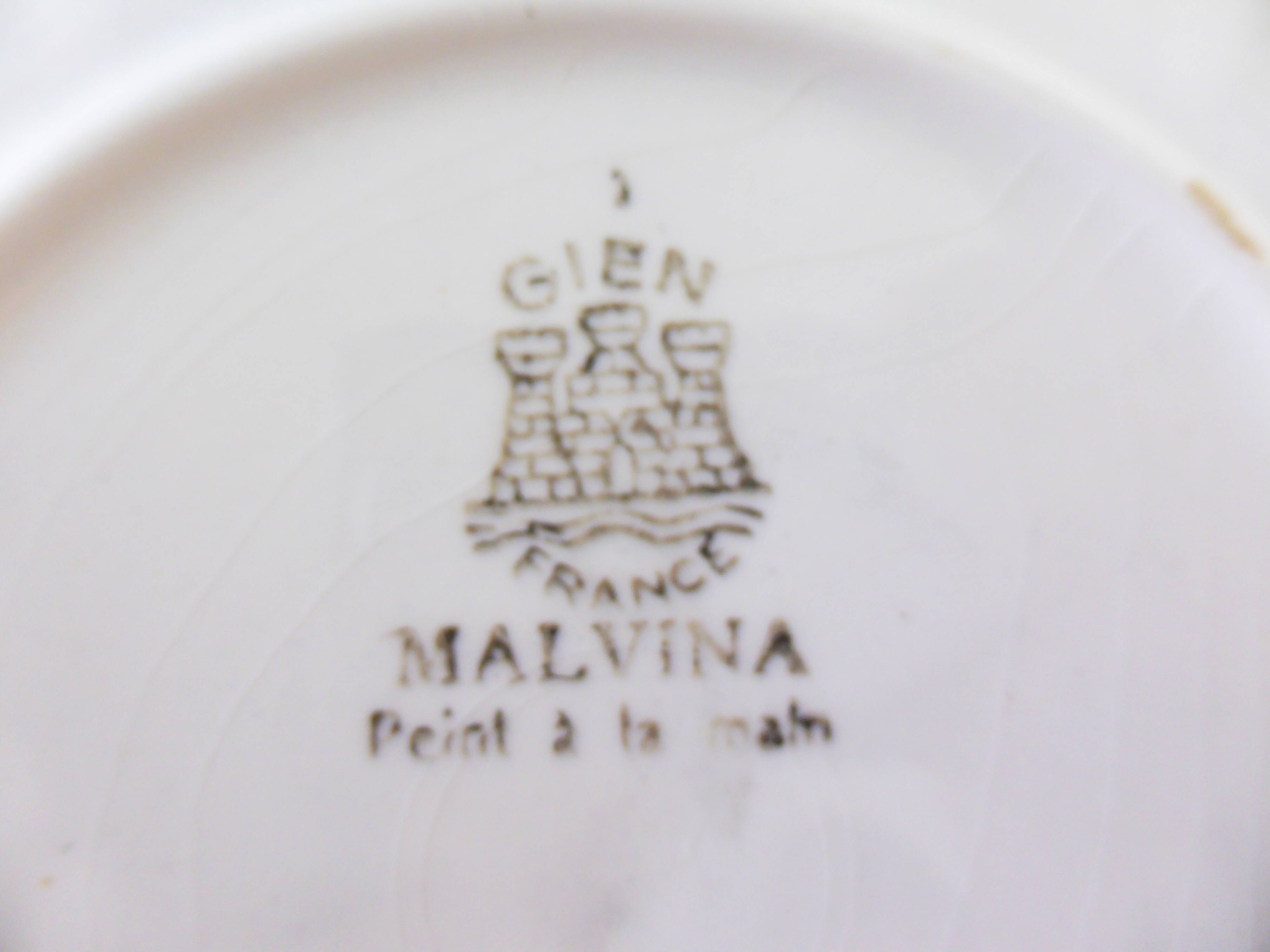 4 serving plates from the Gien Malvina model 2008167