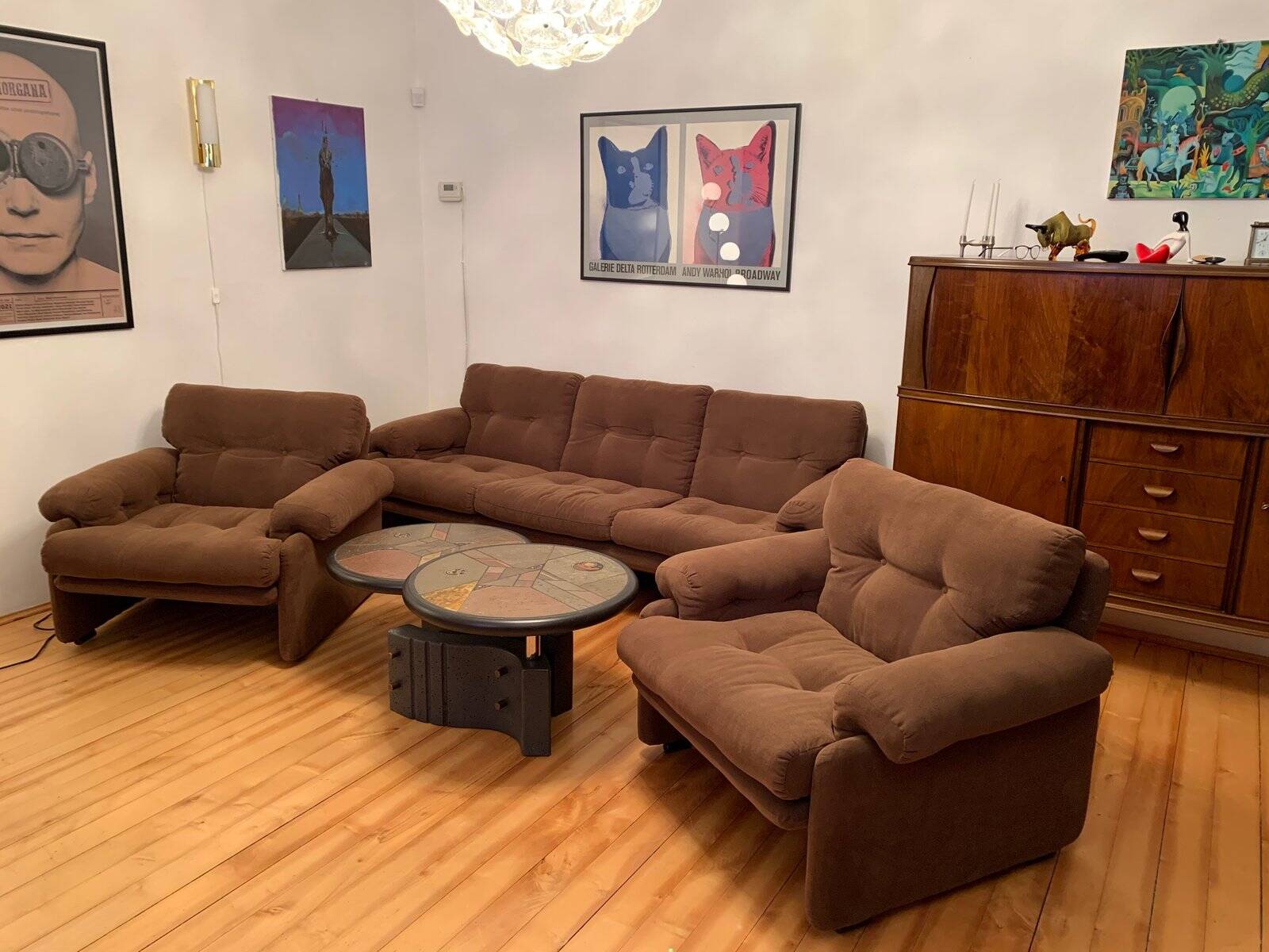 Set of Coronado armchairs by Tobia Scarpa for B&B Italia / C&B Italia, 1960s