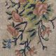 Wooden and embroidered fabric fireplace screen