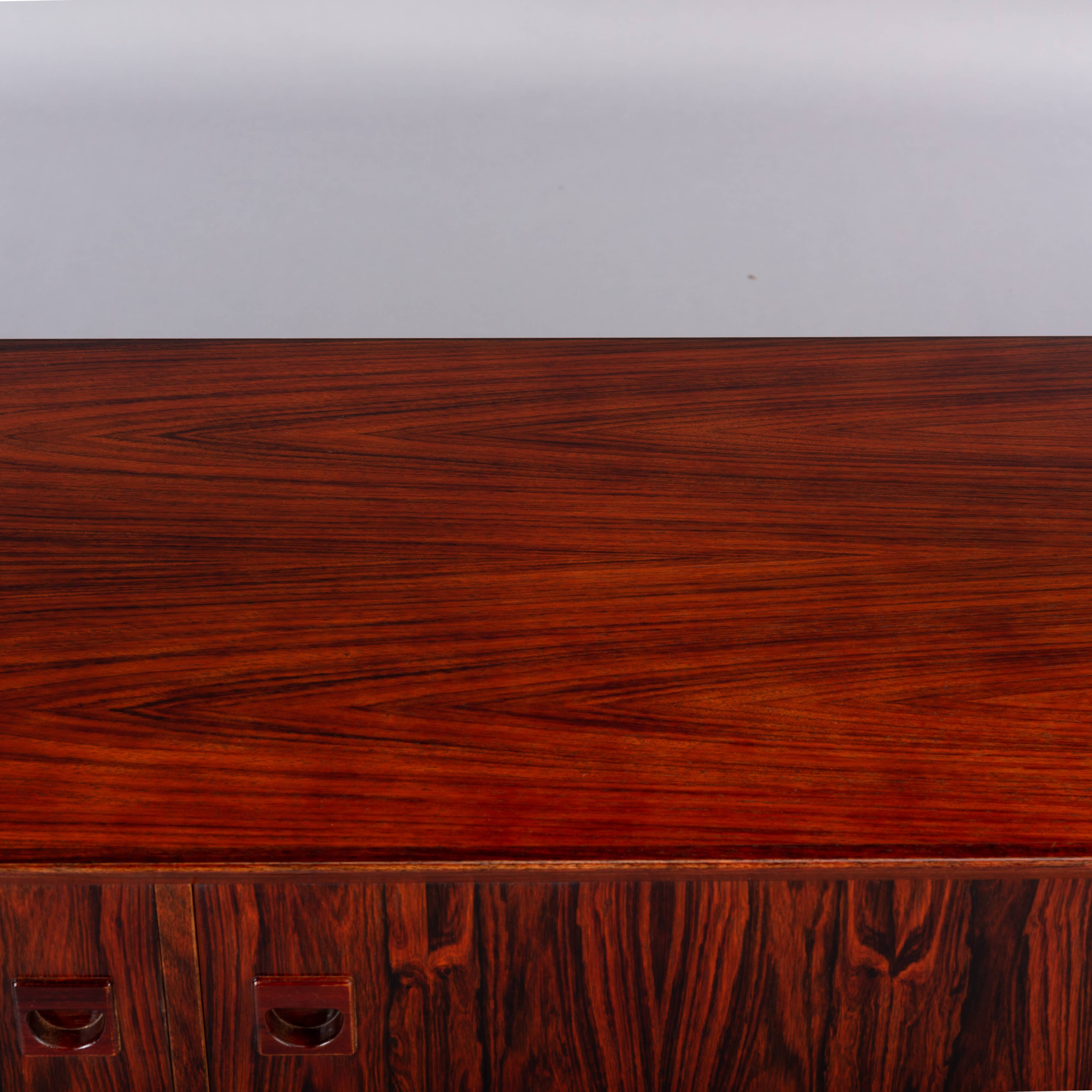 Low Danish Rosewood Sideboard by E. Brouer for Brouer Møbelfabrik, 1960s