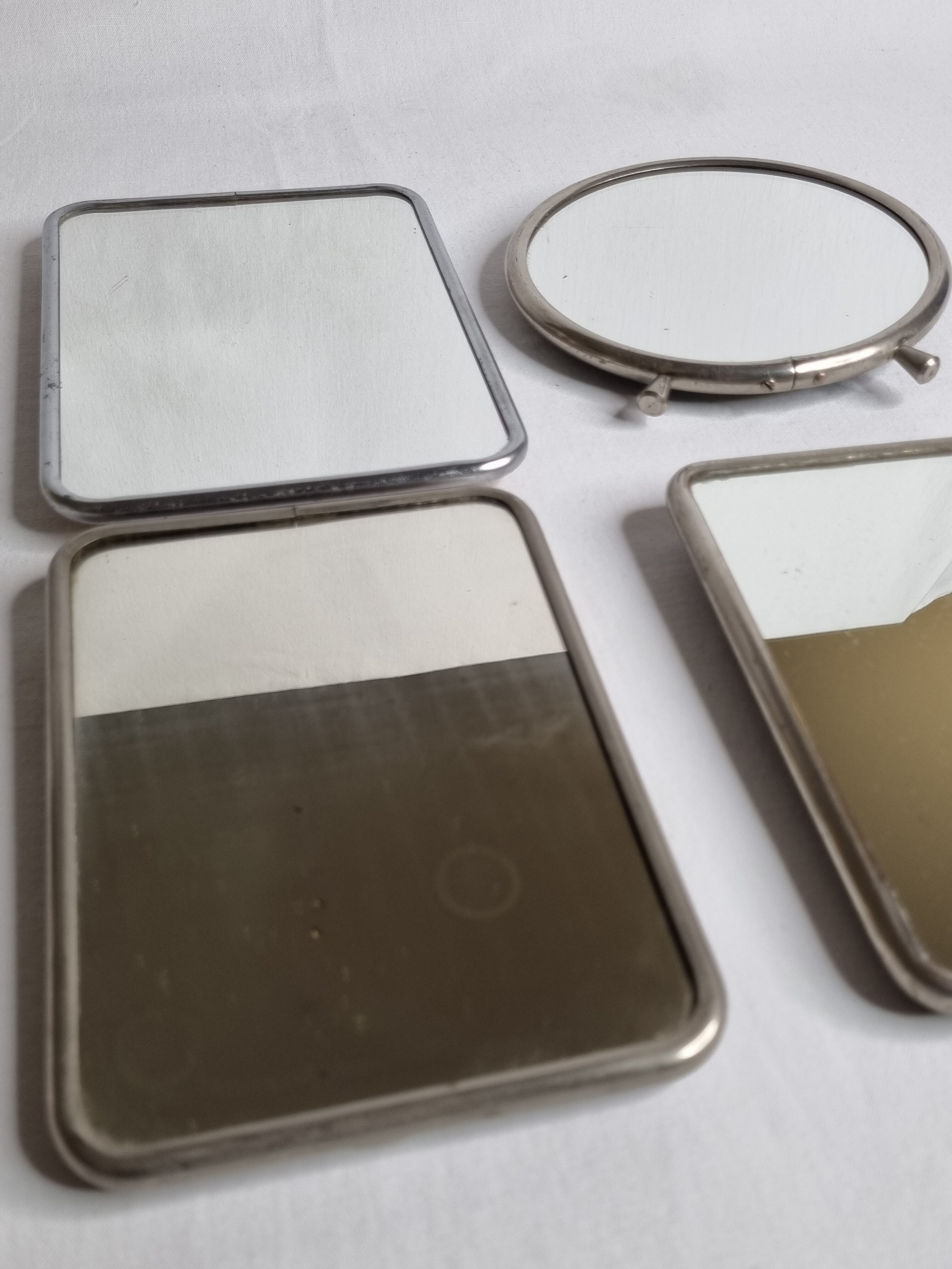 Set of four barber mirrors to be placed or hung
