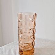 Glass vase 'Rosaline' Art Deco style '60s - Vintage Luminarc