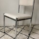 Vintage chairs from the 70s restored with a French terry fabric