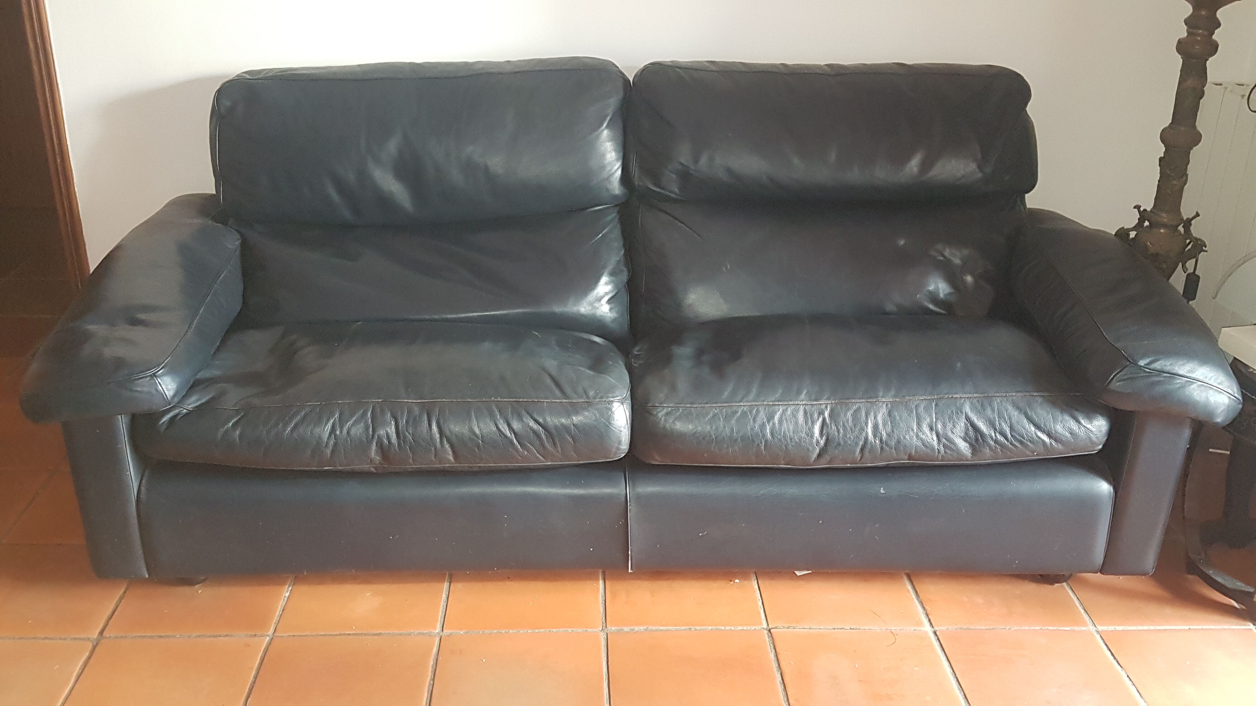 Poltrona Frau leather sofa