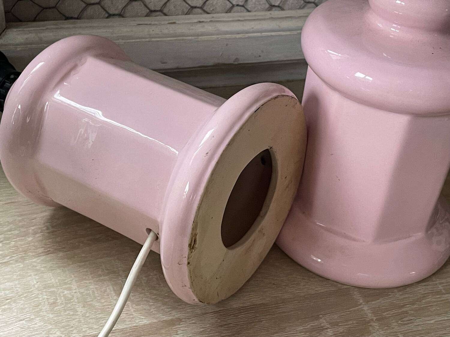 Pair of vintage ceramic lamps