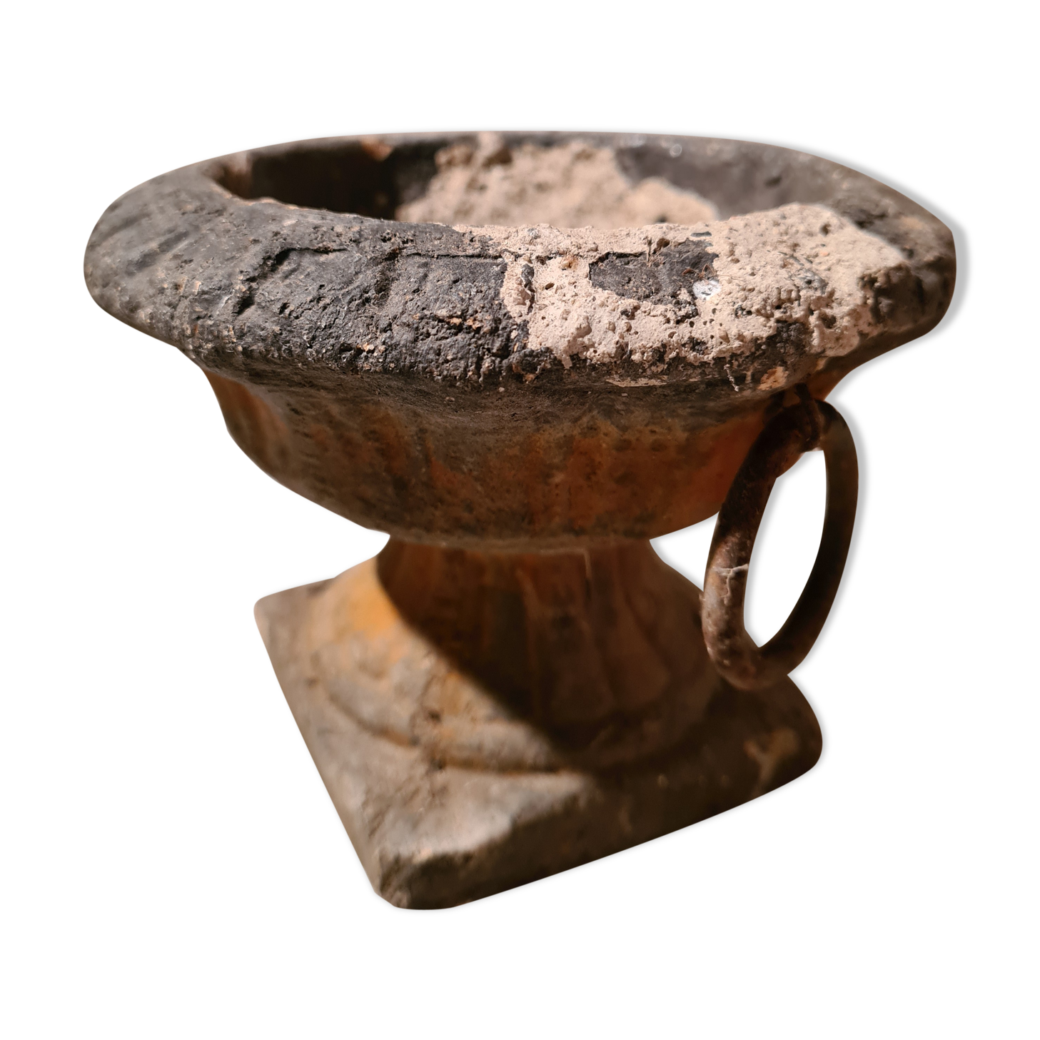 Patinated terracotta vase