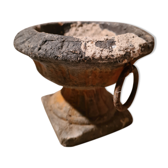 Patinated terracotta vase