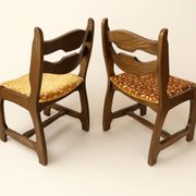 6 Guillerme et Chambron upholstered chairs. Lorraine model