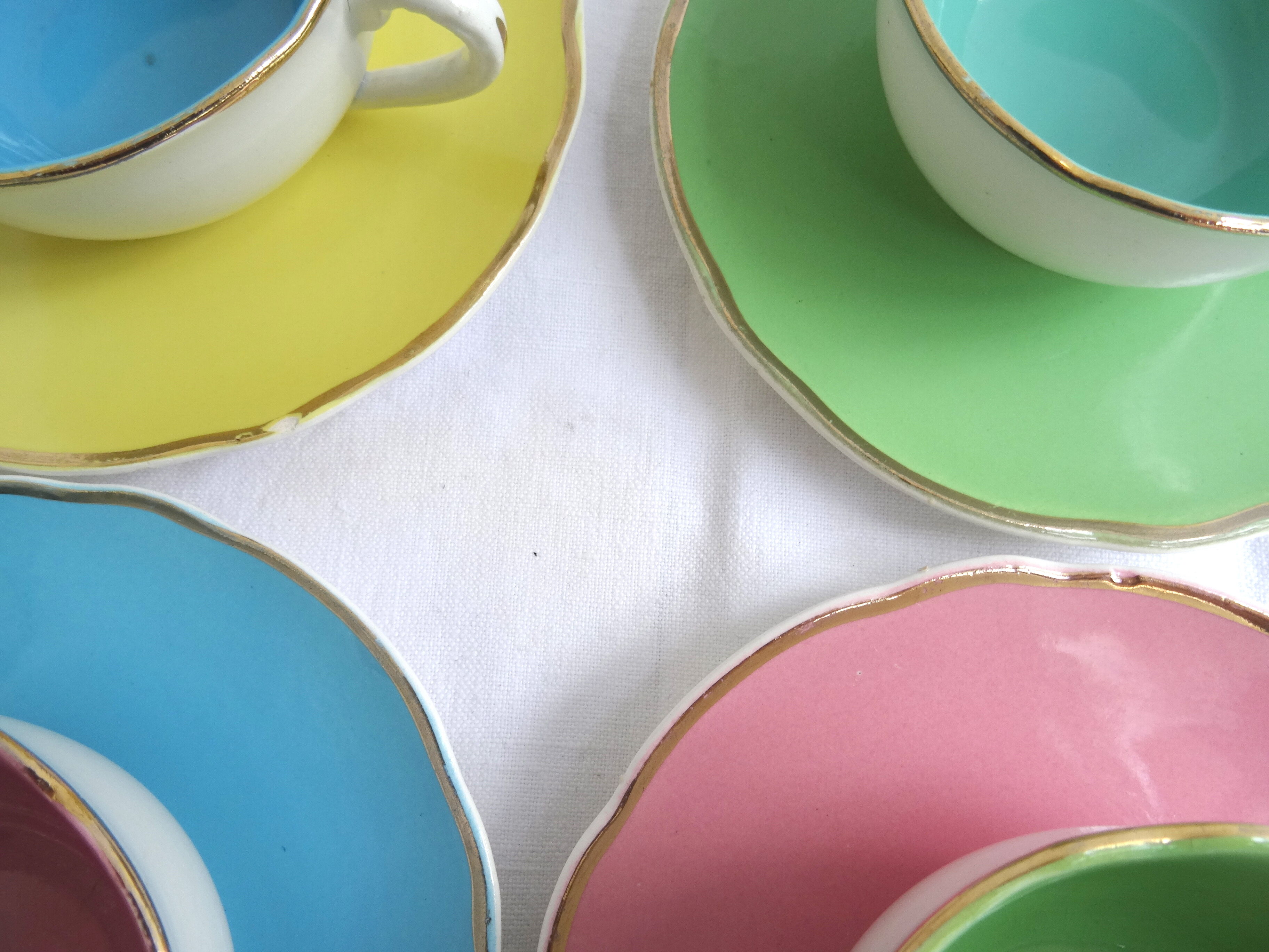 Digoin Sarreguemines 5 cup coffee cup set