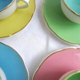 Digoin Sarreguemines 5 cup coffee cup set