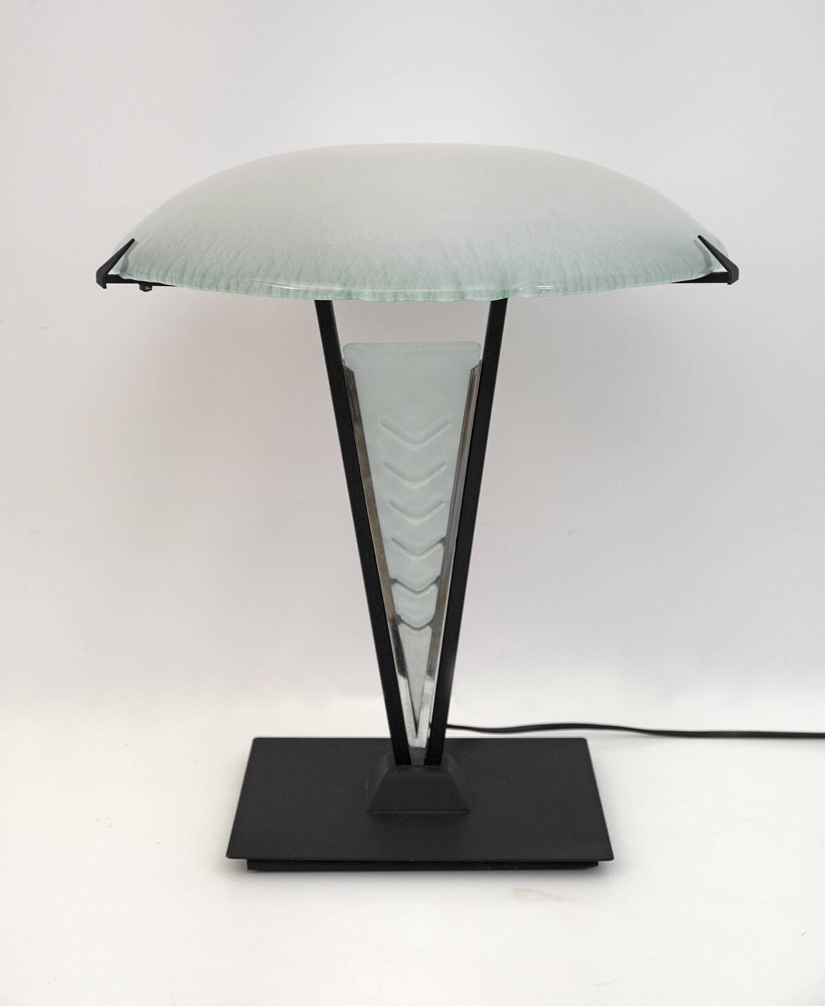 Post Modern Italian Murano Glass Mushroom Table Lamp, 1980s