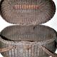 Panier couvert en osier noir 1900 - panier bressan de marché