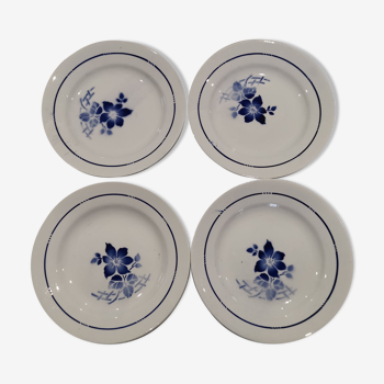 4 assiettes plate St Amand