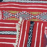 Traditional red kilim carpet