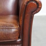 Sheepskin Leather Wingback Chair