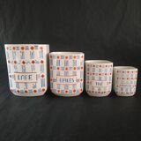 4 pot à épices vintage