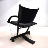 Weishäupl Werkstätten String leather lounge chair, 1980