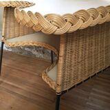 Vintage wicker vanity