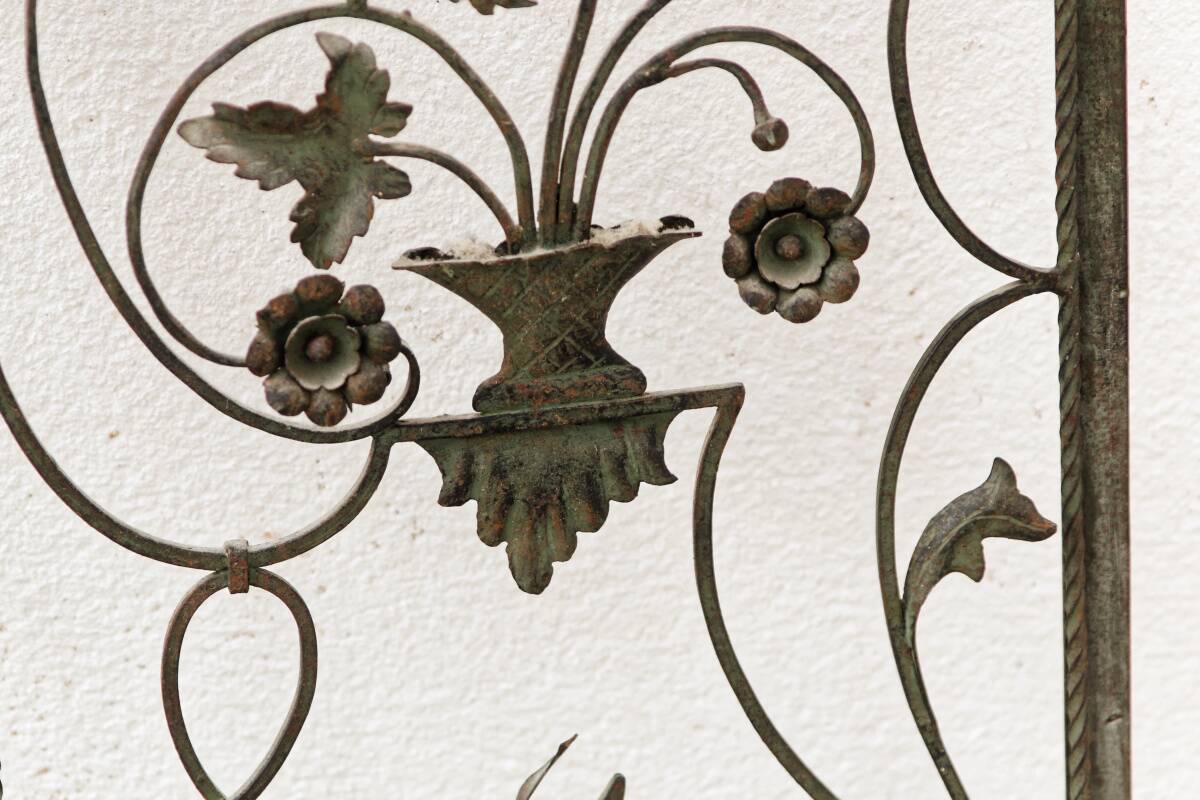 Wrought iron wall gate