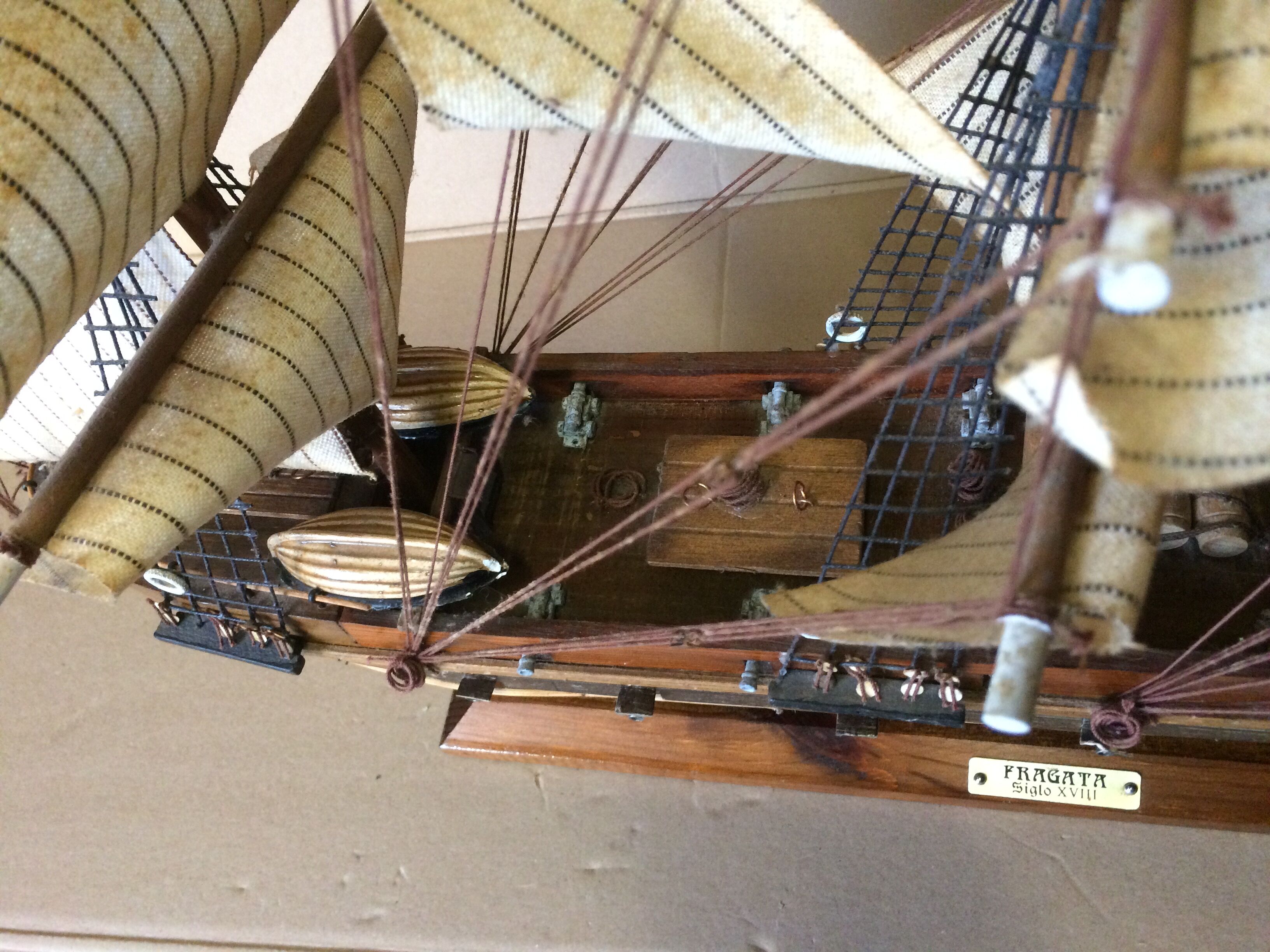 Model of 18th century boat