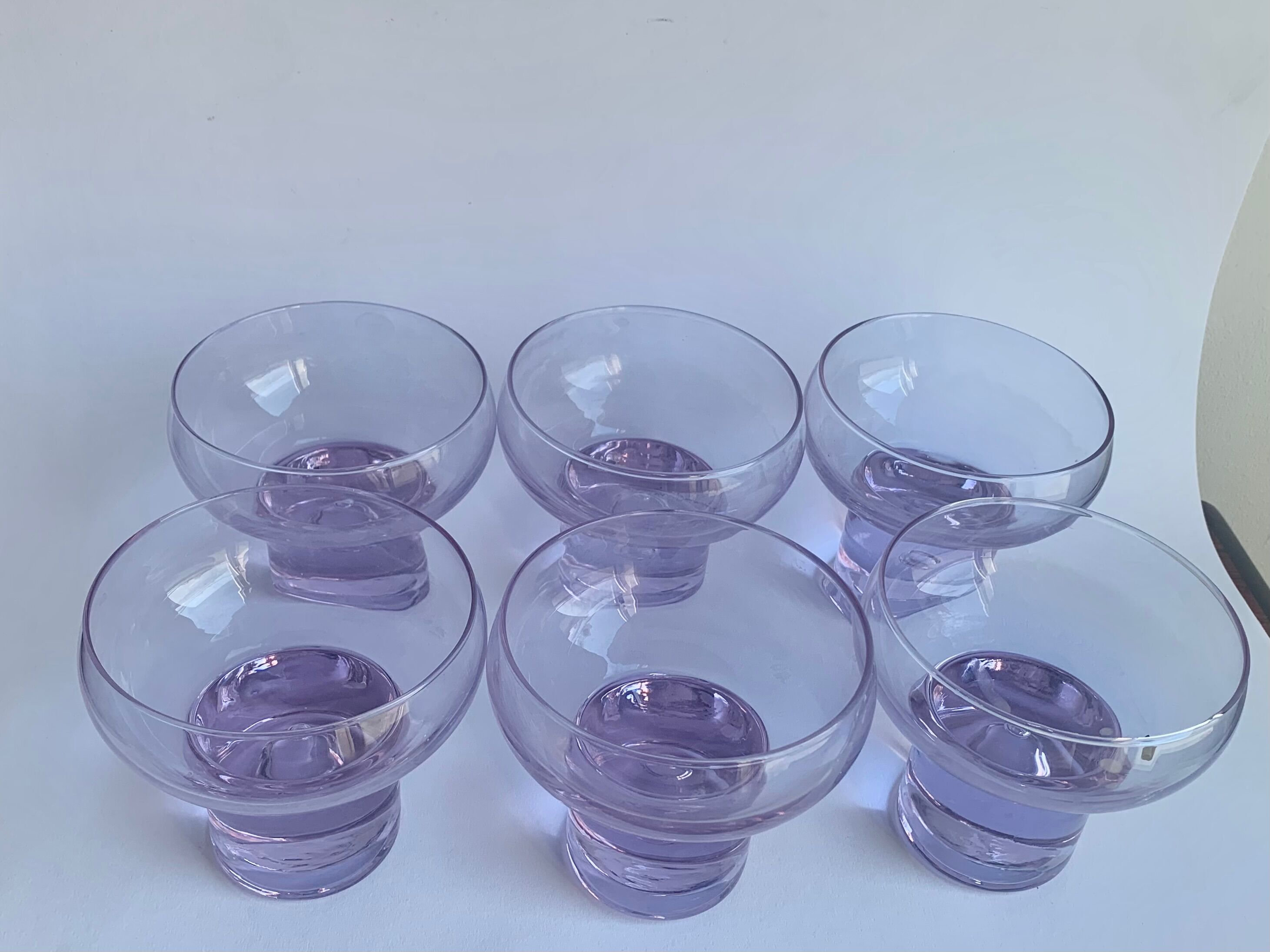 Set of 6 Alexandrit glasses designed by Sergio Asti for Arnolfo di Cambio