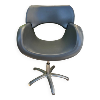 Fauteuil Design pivotant en Skaï gris
