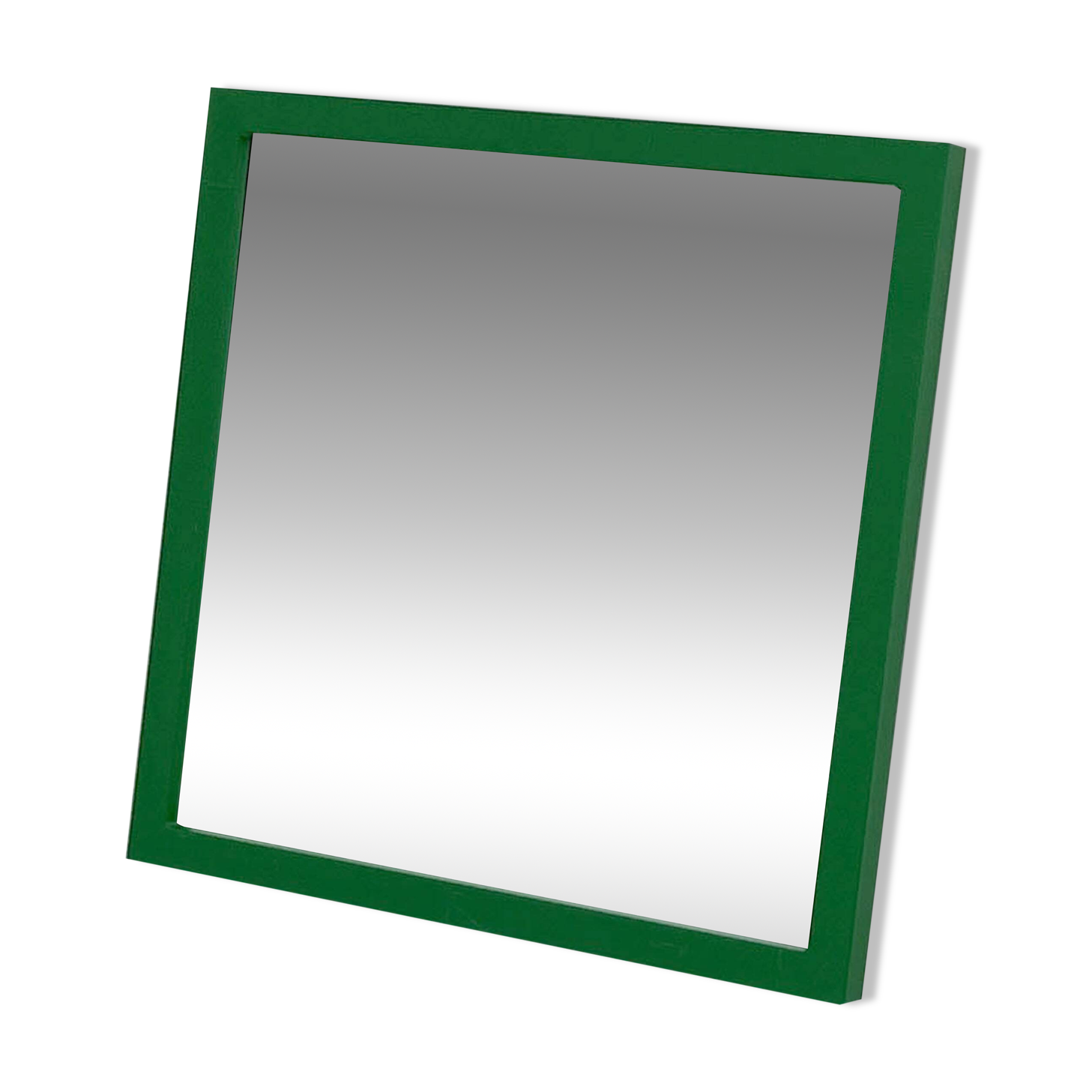 Green square frame mirror model 4727 by Anna Castelli Ferrieri for Kartell