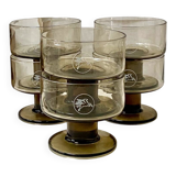 Smoked glass cups